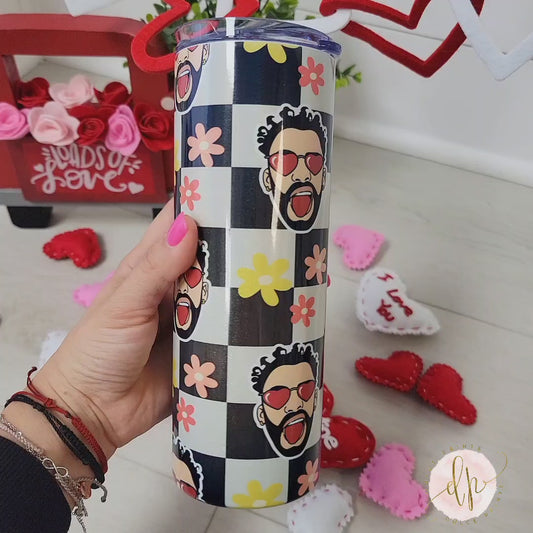 Checkered Benito SHIMMER SUBLIMATED TUMBLER